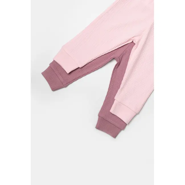 Set 2 pantaloni Bamboo, roz, BabyCosy, 50%bumbac+50% bambus (Marime: 9-12 luni) JEMBC-CSYB9030-9