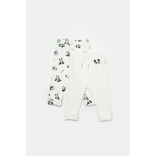 Set 2 pantaloni Panda, BabyCosy, 50%bumbac+50% bambus (Marime: 3-6 Luni) JEMBC-CSYB9059-3