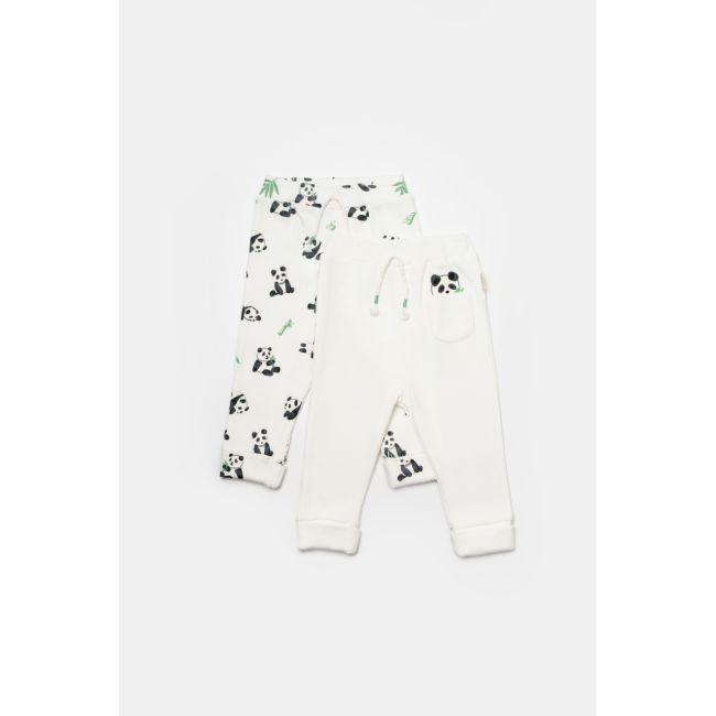 Set 2 pantaloni Panda, BabyCosy, 50%bumbac+50% bambus (Marime: 9-12 luni) JEMBC-CSYB9059-9