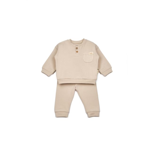 Set bluzita si pantaloni COOL cu buzunar - Stone, BabyCosy (Marime: 3-6 Luni) JEMBC-CSYR4513-3
