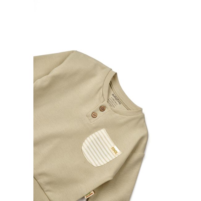 Set bluzita si pantaloni COOL cu buzunar - Verde, BabyCosy (Marime: 12-18 Luni) JEMBC-CSYR4514-12