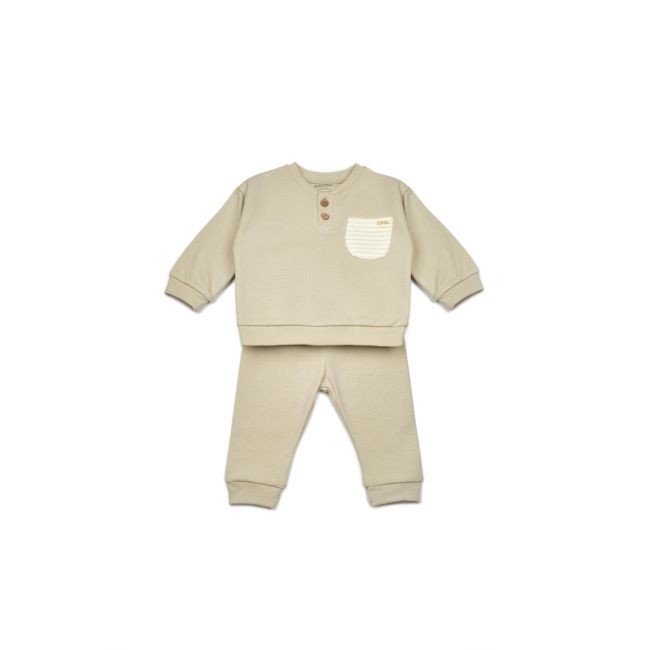 Set bluzita si pantaloni COOL cu buzunar - Verde, BabyCosy (Marime: 3-6 Luni) JEMBC-CSYR4514-3