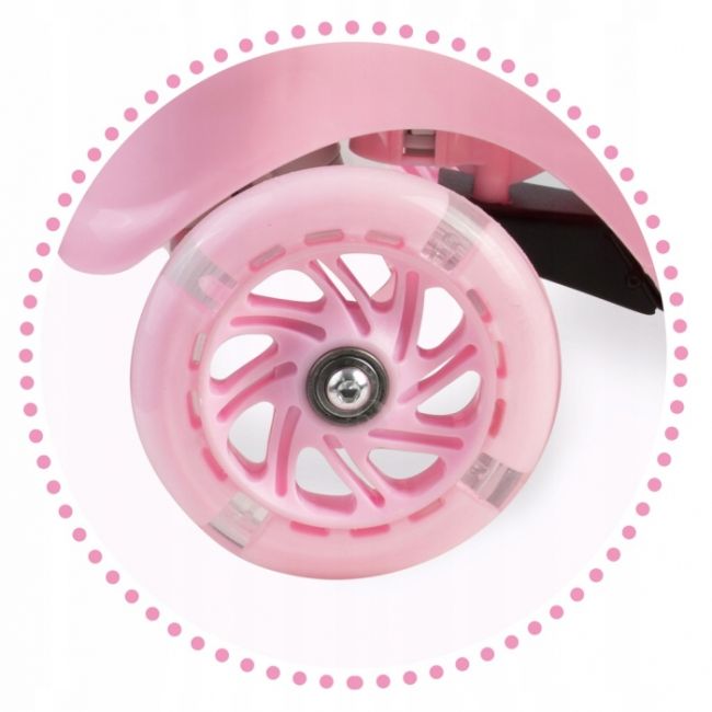 Trotineta cu roti cu led ricokids piko 765001 - roz - resigilat edeedi765001_resigilat