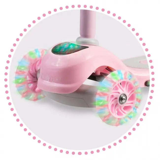 Trotineta cu roti cu led ricokids piko 765001 - roz - resigilat edeedi765001_resigilat