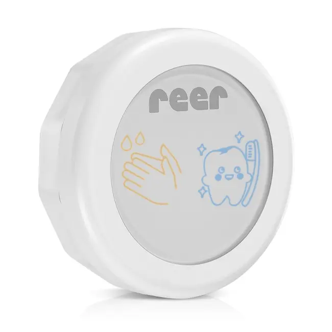 Cronometru dublu, pentru spalarea mainilor si periajul dintilor, sustine igiena temeinica la copiii de peste 24 luni, protectie apa IP65, Reer 79290