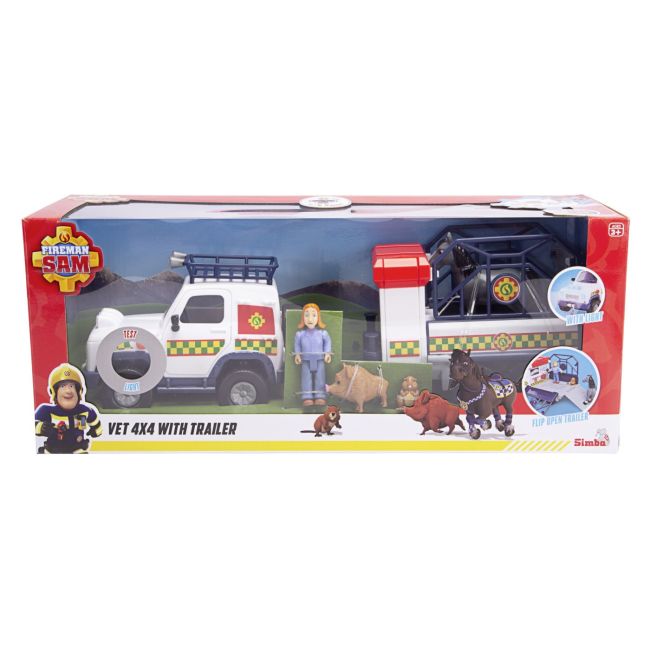 POMPIERUL SAM VEHICUL SALVARE ANIMALE CU FIGURINE SI REMORCA VIV109252624038