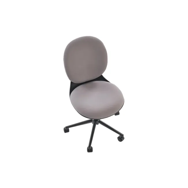 Scaun birou copii HM Orion, stofa, inaltime reglabila, rotire 360 ˚,roti pivotante, cadru polipropilena, 80 kg, negru/gri DRM10601