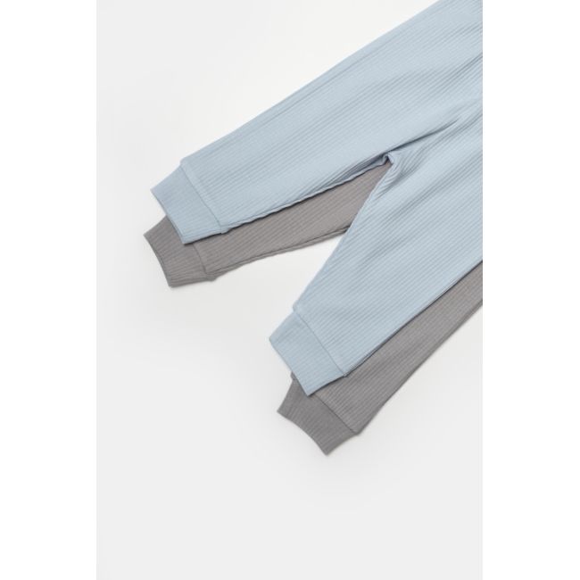 Set 2 pantaloni Bamboo, bleu, BabyCosy, 50%bumbac+50% bambus (Marime: 6-9 luni) JEMBC-CSYB9032-6