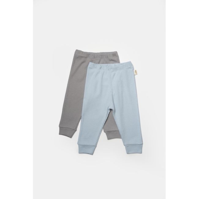 Set 2 pantaloni Bamboo, bleu, BabyCosy, 50%bumbac+50% bambus (Marime: 6-9 luni) JEMBC-CSYB9032-6