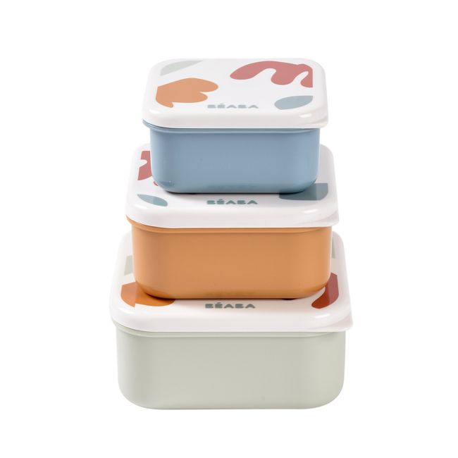 Set 3 caserole pentru gustari  Beaba Playful ERFB913589