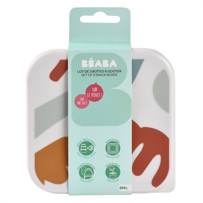 Set 3 caserole pentru gustari  Beaba Playful ERFB913589