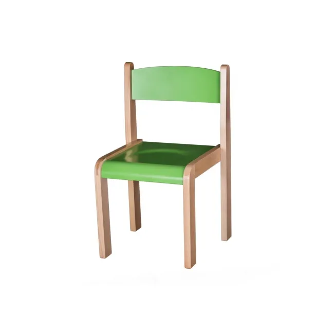 Set masa si 4 scaune gradinita Bambi, H35, albastru/verde DRM10095
