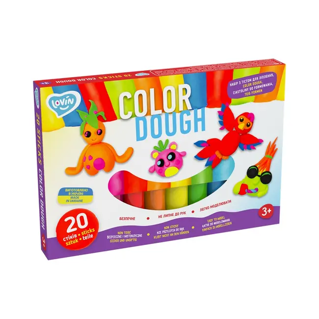 Set plastilina Lovin 20 pcs*15gr - Color Dough KRTOK41204