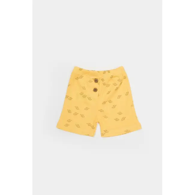 Set tricou cu pantaloni Printed, galben, BabyCosy, 50%bumbac+50% modal (Marime: 9-12 luni) JEMBC-CSYM11702-9