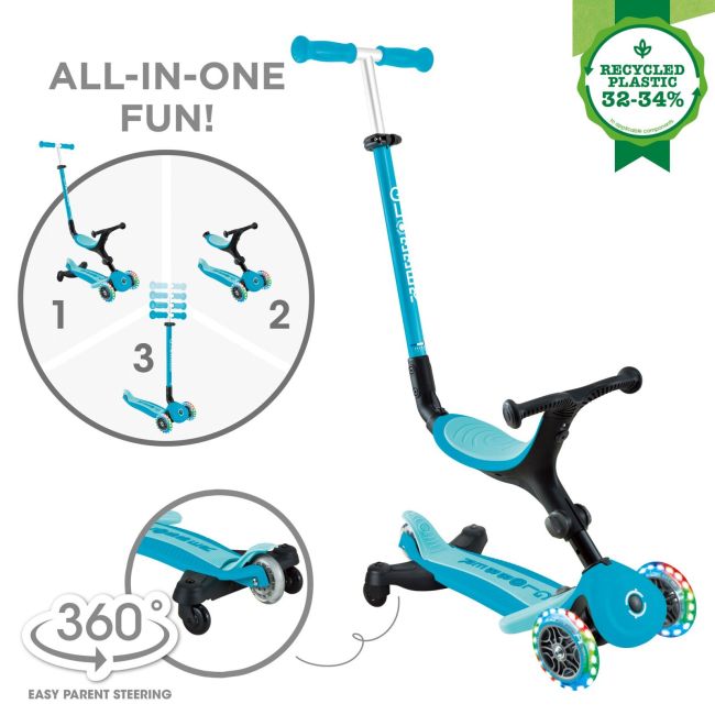 Trotineta Globber Go-Up 3 in 1 Active, Eco, rotire 360, blue FUNK749-300