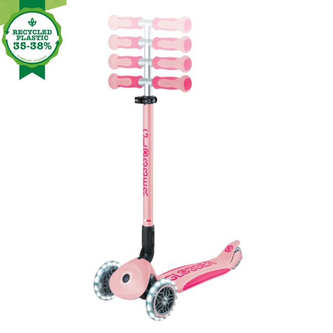 Trotineta Globber Go-Up 4 in 1 Deluxe Lights, ECOLOGIC, roz pal FUNK646-710