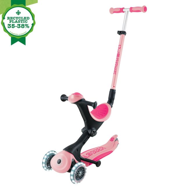 Trotineta Globber Go-Up 4 in 1 Deluxe Lights, ECOLOGIC, roz pal FUNK646-710