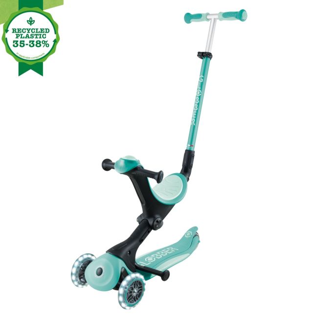 Trotineta Globber Go-Up 4 in 1 Deluxe Lights, ECOLOGIC, verde FUNK646-706