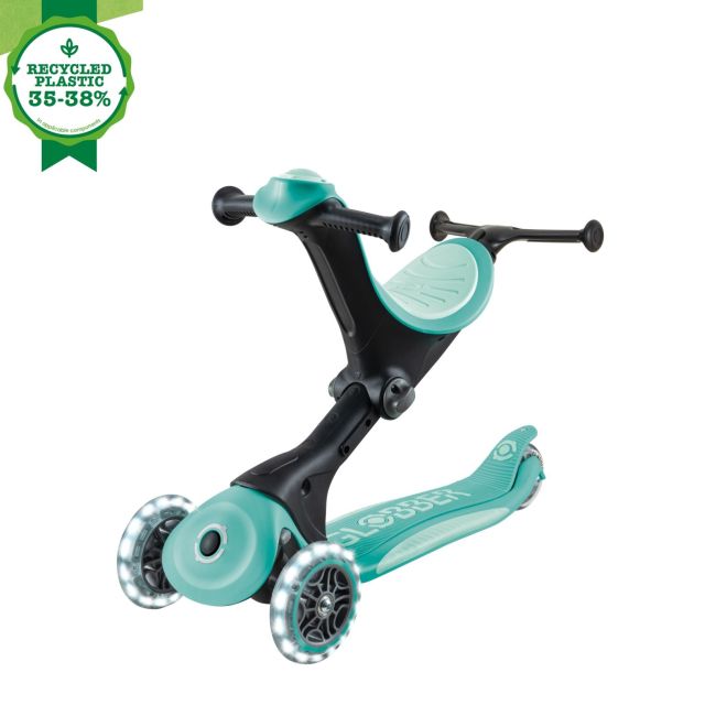 Trotineta Globber Go-Up 4 in 1 Deluxe Lights, ECOLOGIC, verde FUNK646-706