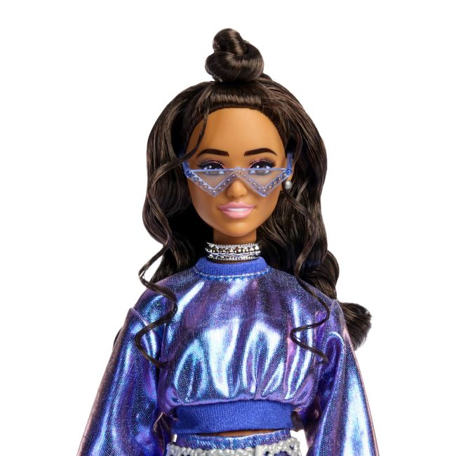 BARBIE DELUXE STYLE PAPUSA BARBIE ROCHIE ALBASTRU METALIZAT VIVMTJFP42