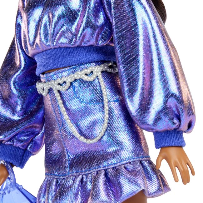 BARBIE DELUXE STYLE PAPUSA BARBIE ROCHIE ALBASTRU METALIZAT VIVMTJFP42