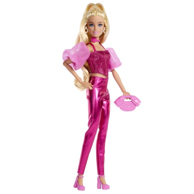 BARBIE DELUXE STYLE PAPUSA BARBIE TINUTA ROZ METALIZAT VIVMTJFP40