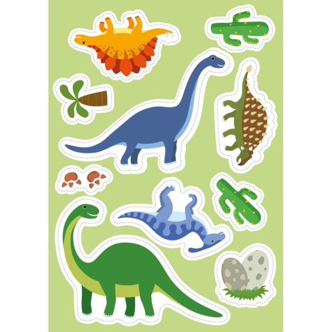 Carte de activitati cu abtibilduri - dinozauri
