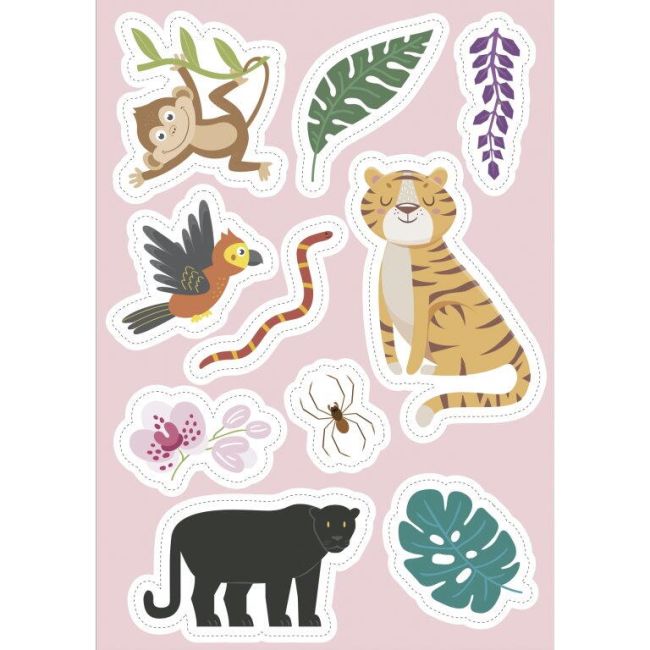 Carte de activitati cu abtibilduri - jungla