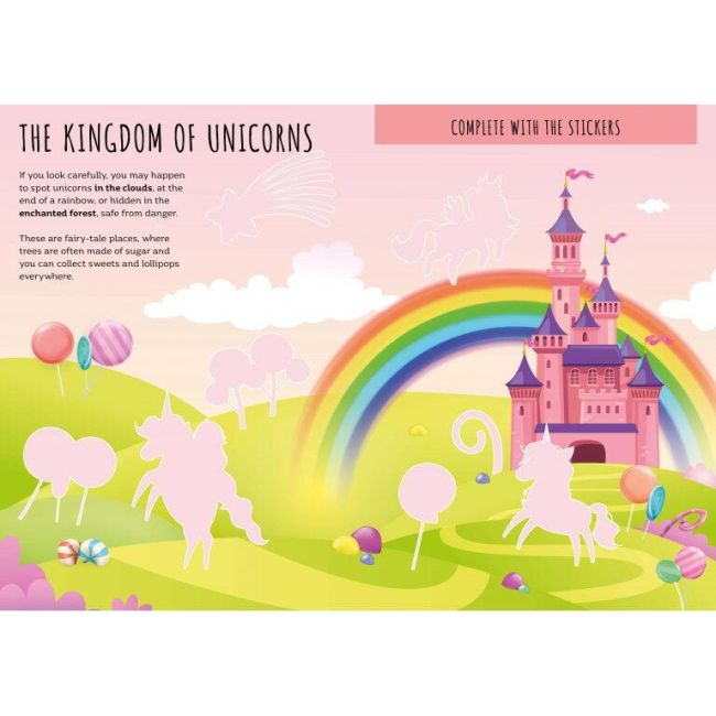 Carte de activitati cu abtibilduri - unicorni magici