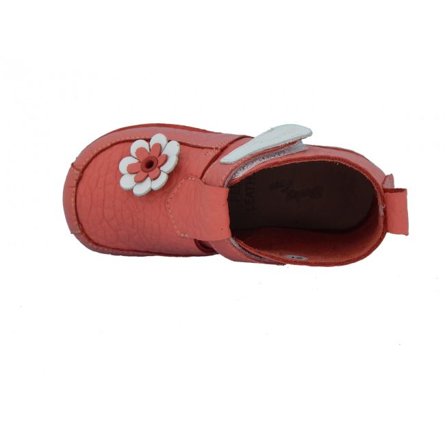 Ghetute Barefoot Baby fox (Culoare nappa: alb, Marime: 24, Decor: Floare)