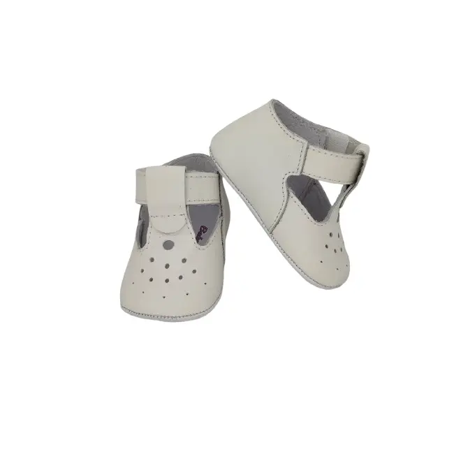 Sandale de botez T-bar (Culoare nappa: alb, Marime: 15)