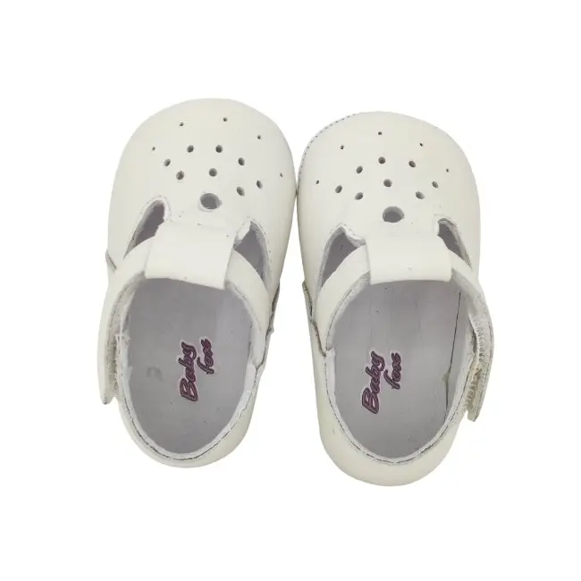 Sandale de botez T-bar (Marime: 18, Culoare nappa: bleumarin)