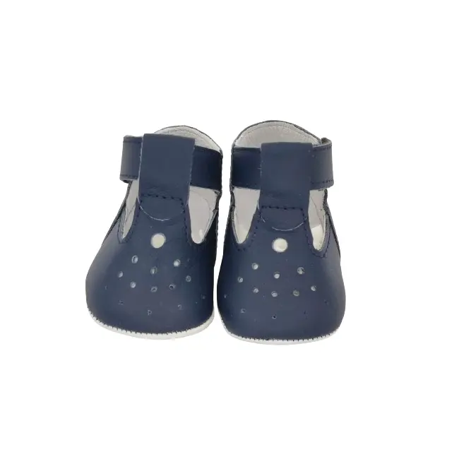 Sandale de botez T-bar (Marime: 20, Culoare nappa: blu)