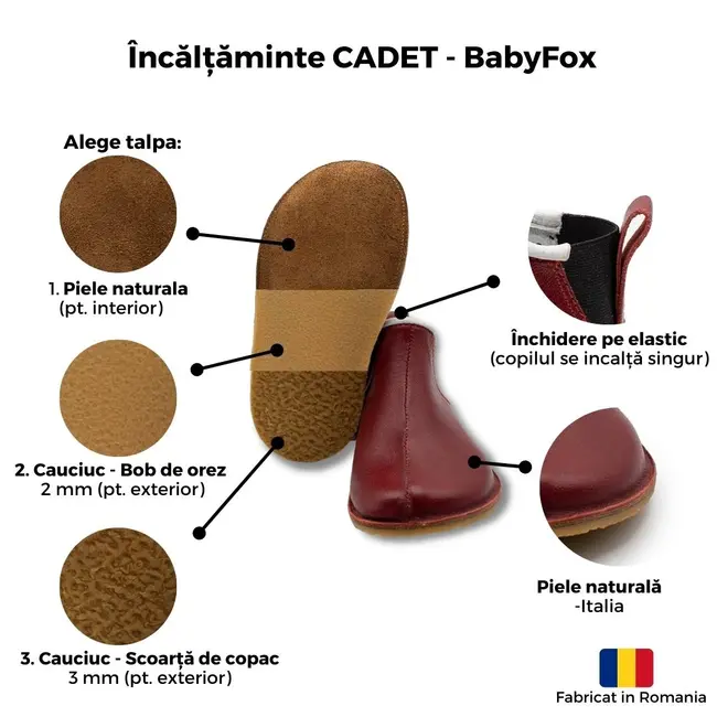 Botosei Cadet (Culoare nappa: Roz, Marime: 26, Decor: Fara decor)