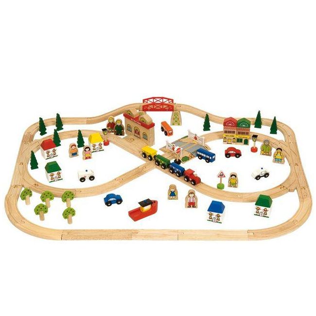 Circuit auto si feroviar (91 piese)