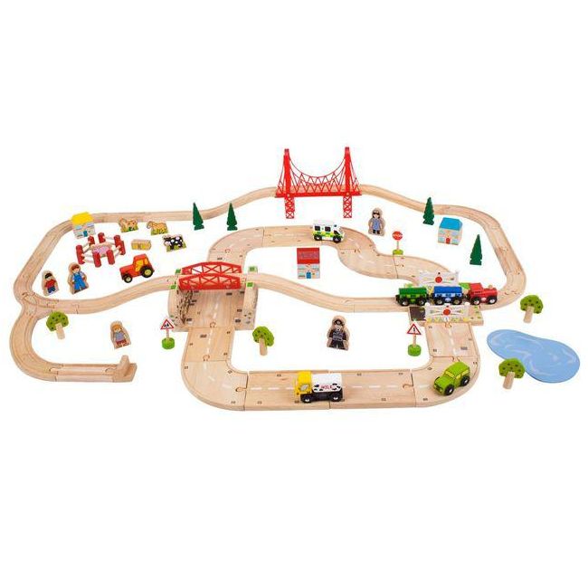 Circuit auto si feroviar (80 piese)