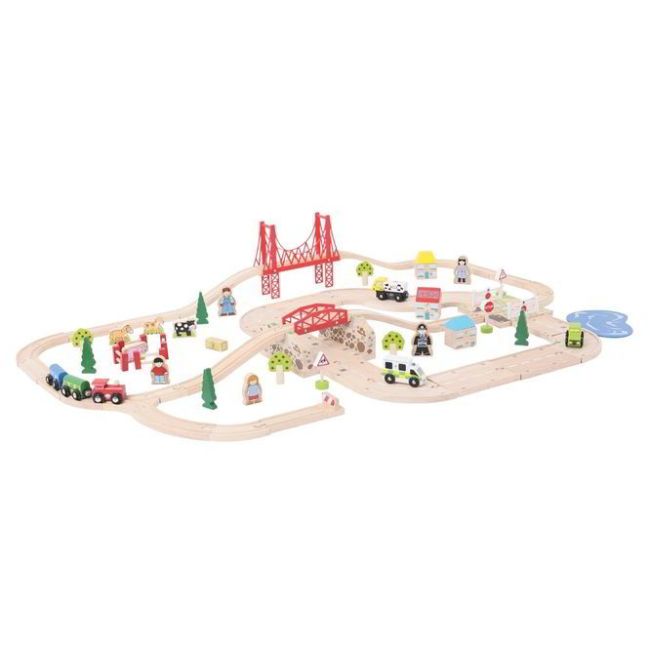 Circuit auto si feroviar (80 piese)