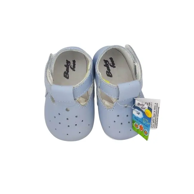 Sandale de botez T-bar (Marime: 17, Culoare nappa: bleumarin)