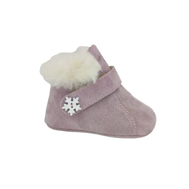 Ghetute BIT cu bareta-Imblanite (Marime: 19, Culoare nappa: blu, Decor: Fulg de nea)