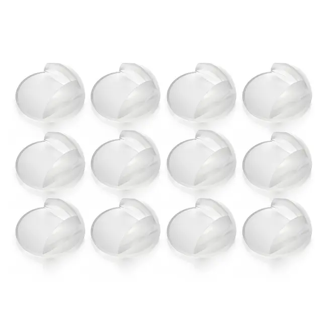 Pachet economic 12 protectii universale pentru colturi, din plastic transparent, cu banda adeziva, rezistente la muscaturi, fara PVC, Reer 82069
