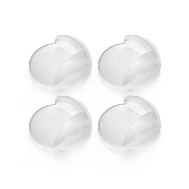 Set 4 protectii universale pentru colturi, din plastic transparent, cu banda adeziva, rezistente la muscaturi, fara PVC, Reer 82049