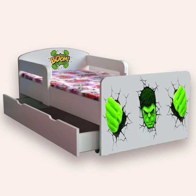 Patut copii de gradinita cu Halk Mic 2-6 ani 130x60 cm varianta cu sertar Fara saltea CMG51900154872148