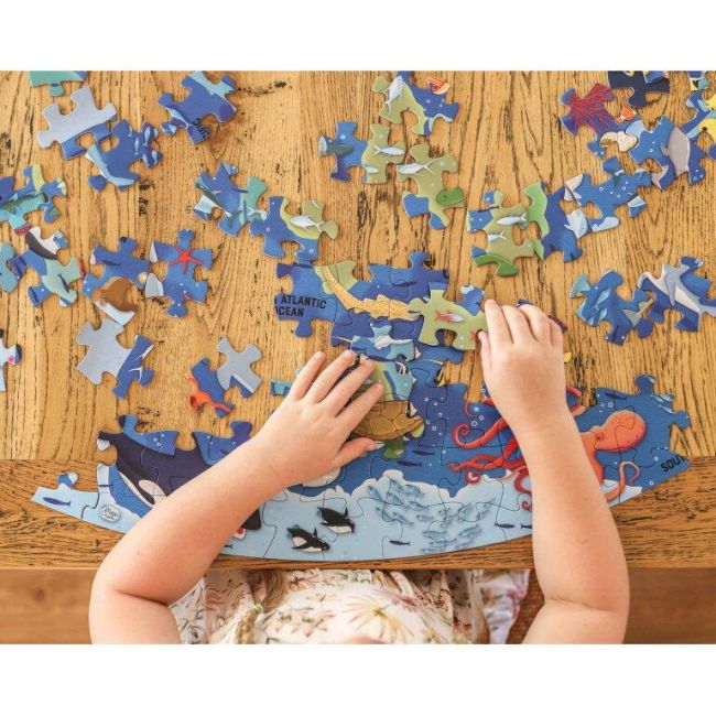 Cunoaste si exploreaza - puzzle mari si oceane (205 piese)