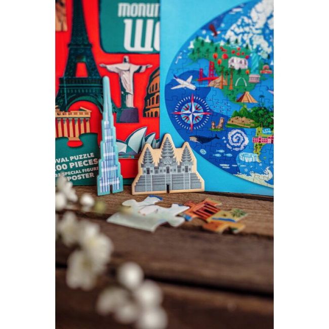 Cunoaste si exploreaza - puzzle monumentele lumii (200 piese)