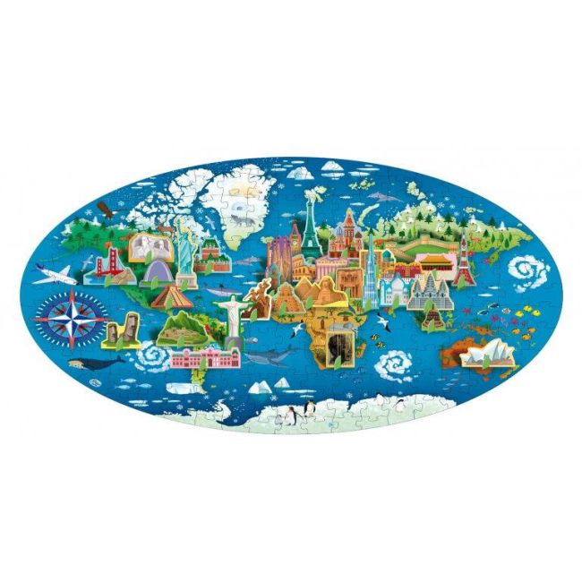Cunoaste si exploreaza - puzzle monumentele lumii (200 piese)