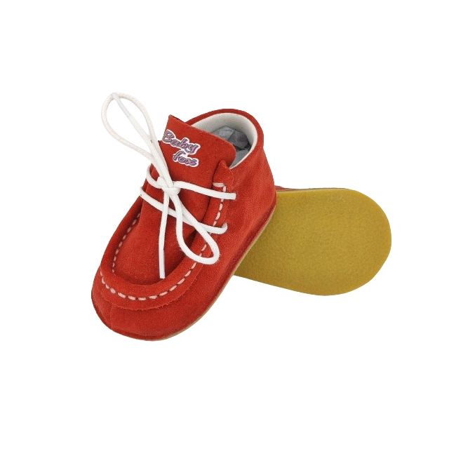Botosei Mocasini Barefoot (Marime: 22, Culoare velur: Rosu Lollipop)