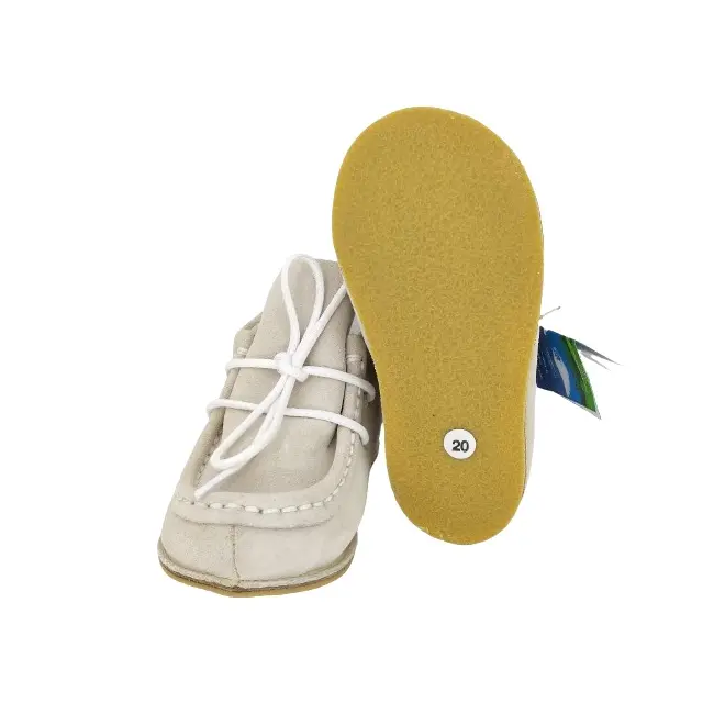 Botosei Mocasini Barefoot (Marime: 17, Culoare velur: Ivori Lamb)