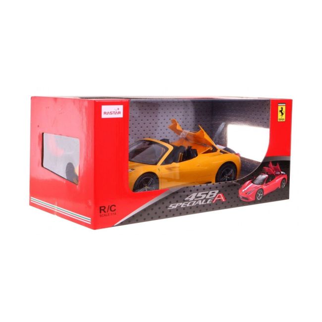 MASINA CU TELECOMANDA FERRARI 458 SPECIALE A GALBEN SCARA 1 LA 14 VIVRas74500_Galben