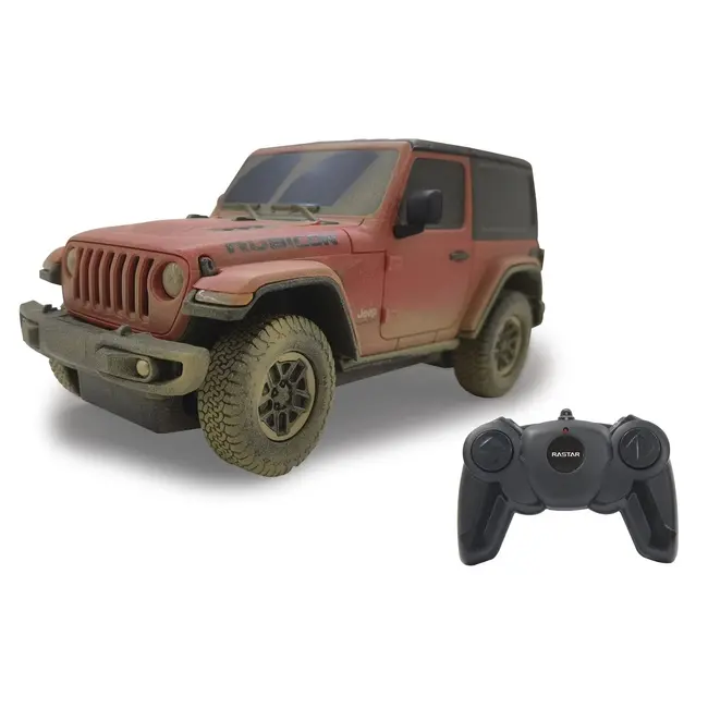 MASINA CU TELECOMANDA JEEP WRANGLER MUDDY ROSU CU SCARA 1 LA 24 VIVRas79500_Muddy