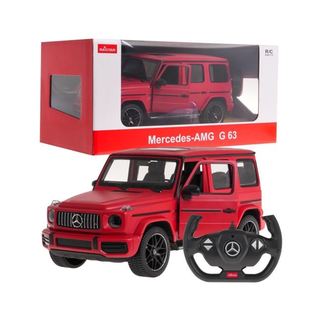 MASINA CU TELECOMANDA MERCEDES-BENZ G63 ROSU SCARA 1 LA 14 VIVRas95700_Rosu